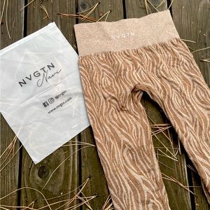 NVGTN mocha zebra leggings medium